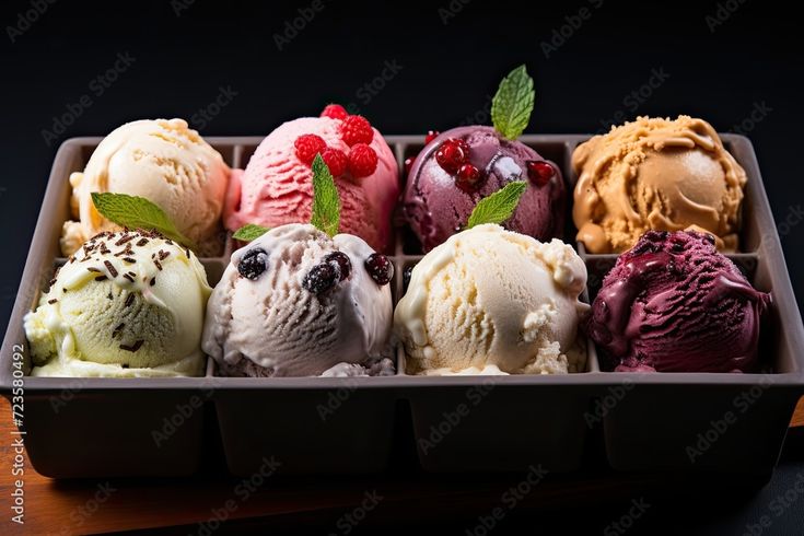 Multiple Variety of Ice Cream